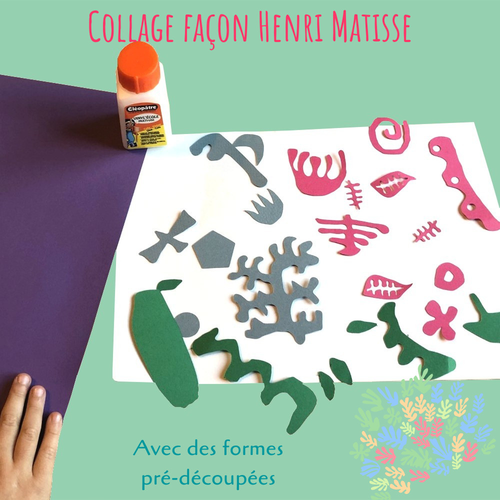 Coffret de loisirs créatifs pour enfants_Collage façon Henri Matisse